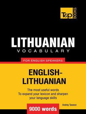 cover image of Lithuanian vocabulary for English speakers